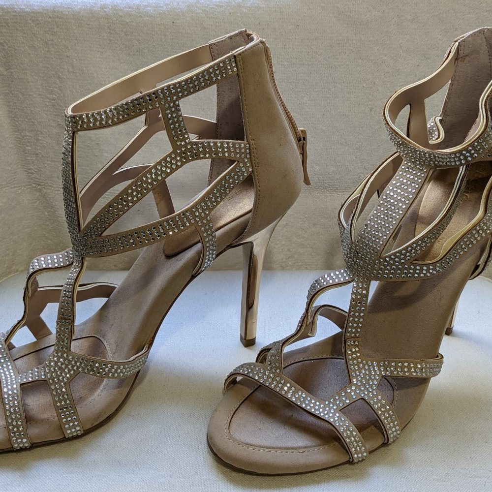 BCBG Generation Stiletto Sandals with Rhinestone